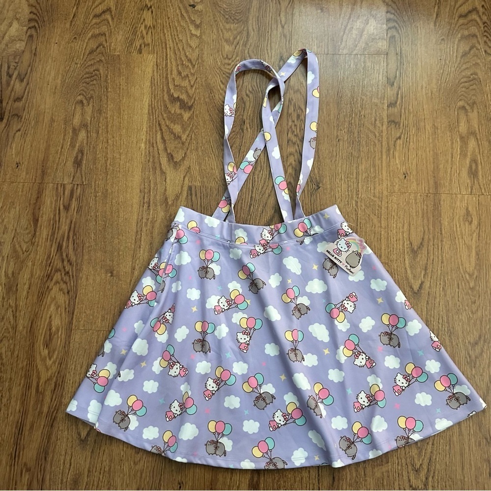 Hello Kitty x Pusheen Fan Lavender Skirt Balloon Print unlined NWT Size medium